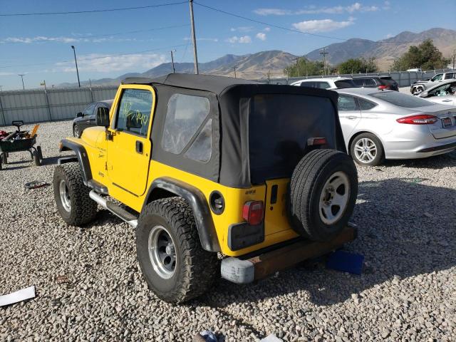 1J4FA49S61P313933 - 2001 JEEP WRANGLER YELLOW photo 3