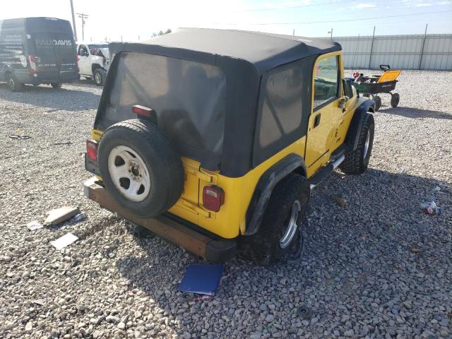 1J4FA49S61P313933 - 2001 JEEP WRANGLER YELLOW photo 4