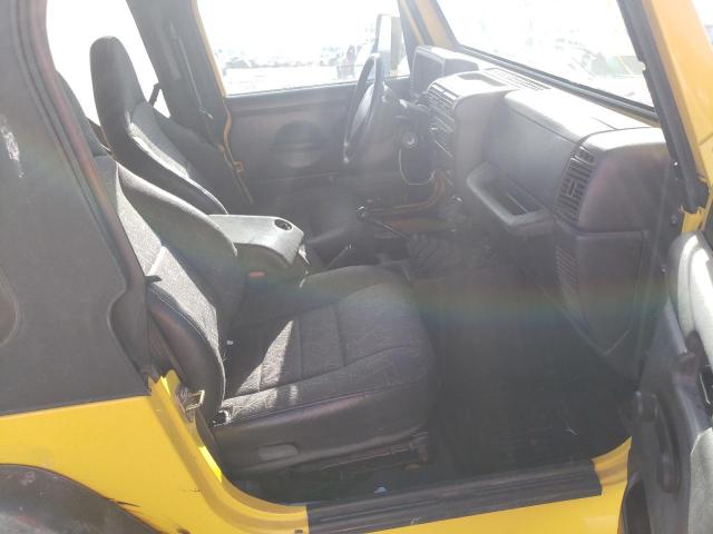 1J4FA49S61P313933 - 2001 JEEP WRANGLER YELLOW photo 5