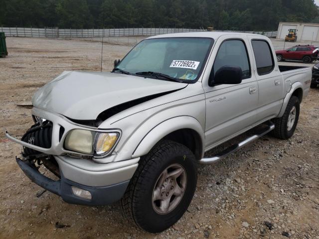 5TEGN92N92Z017850 - 2002 TOYOTA TACOMA DOU SILVER photo 2