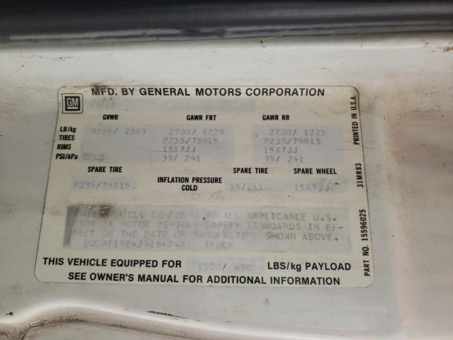 1GCDT19Z4J8184748 - 1988 CHEVROLET S TRUCK S1 TWO TONE photo 10