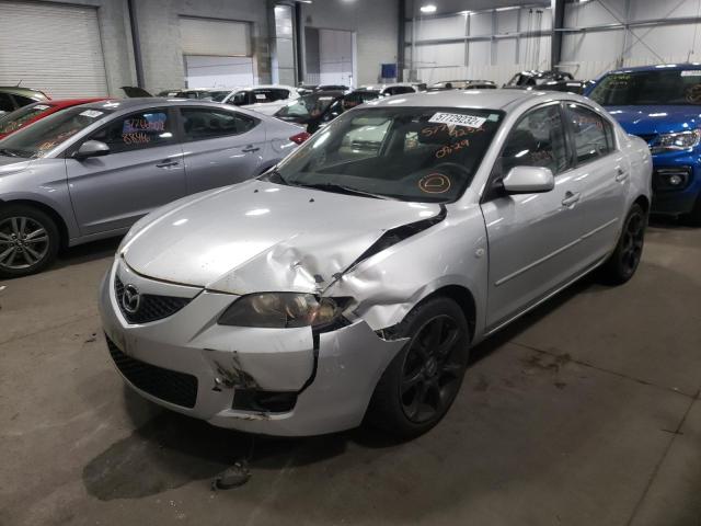 JM1BK32G981186156 - 2008 MAZDA 3 I SILVER photo 2