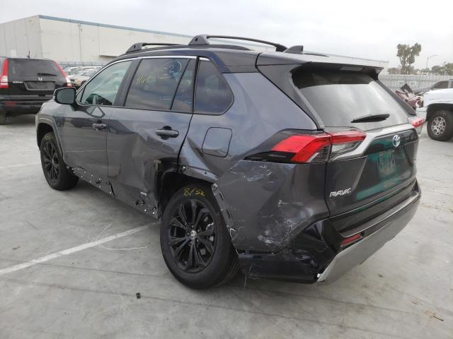 4T3E6RFV9NU068280 - 2022 TOYOTA RAV4 XSE GRAY photo 3