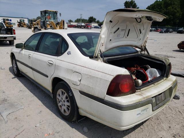 2G1WF52E819164790 - 2001 CHEVROLET IMPALA WHITE photo 3