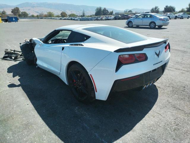 1G1YB2D71K5102194 - 2019 CHEVROLET CORVETTE S WHITE photo 3