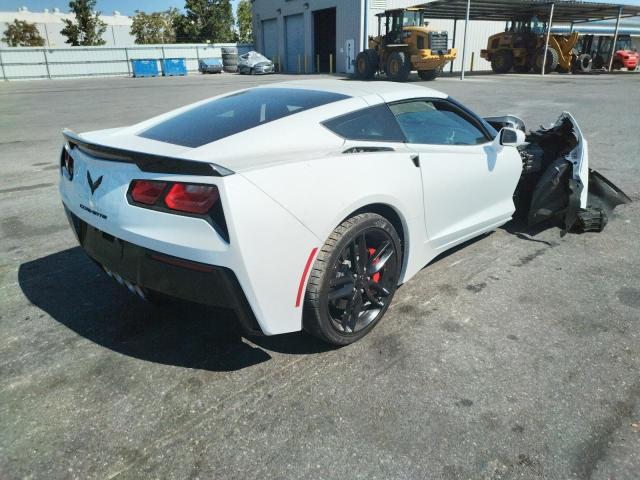 1G1YB2D71K5102194 - 2019 CHEVROLET CORVETTE S WHITE photo 4