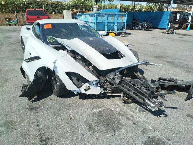 1G1YB2D71K5102194 - 2019 CHEVROLET CORVETTE S WHITE photo 9