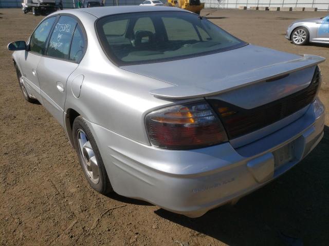 1G2HZ541614****** - 2001 PONTIAC BONNEVILLE SILVER photo 3