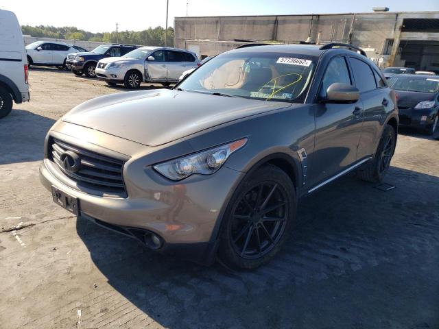 JN8CS1MW7DM171651 - 2013 INFINITI FX37 SILVER photo 2