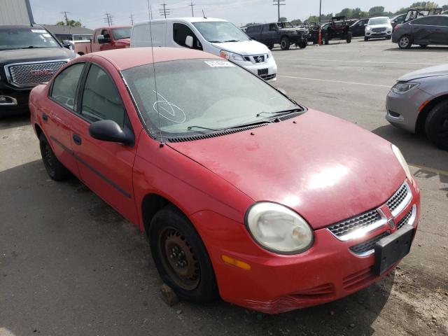 1B3ES26C24D564424 - 2004 DODGE NEON BASE RED photo 1