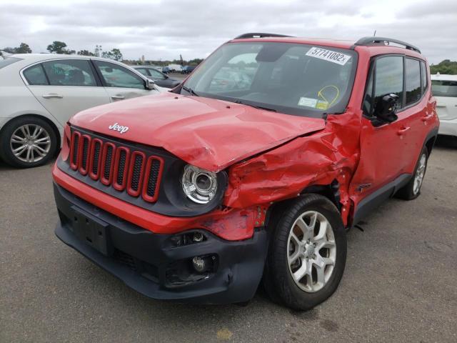 ZACCJBBB2JPH74315 - 2018 JEEP RENEGADE L RED photo 2