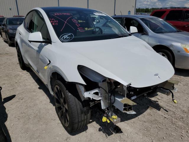 5YJYGDEE3MF250365 - 2021 TESLA MODEL Y أبيض صورة 1