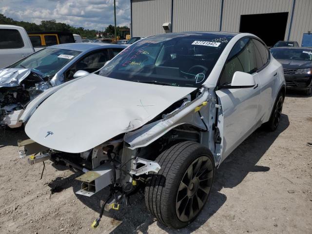 5YJYGDEE3MF250365 - 2021 TESLA MODEL Y WHITE photo 2