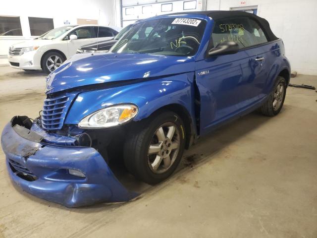 3C3EY55E75T338297 - 2005 CHRYSLER PT CRUISER BLUE photo 2