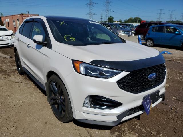 2FMPK4AP9KBB23336 - 2019 FORD EDGE ST WHITE photo 1