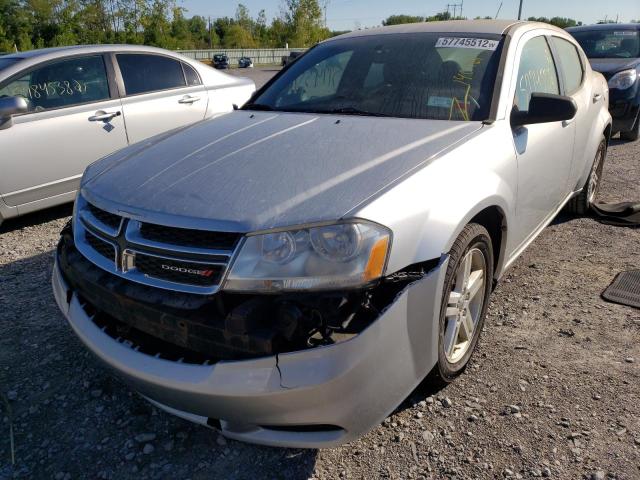 1B3BD4FB1BN546536 - 2011 DODGE AVENGER EX SILVER photo 2