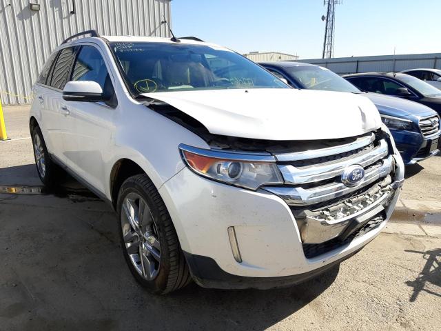 2FMDK4KCXEBB41430 - 2014 FORD EDGE LIMIT WHITE photo 1