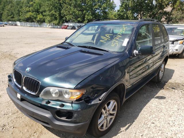 5UXFA13544LU28967 - 2004 BMW X5 3.0I GREEN photo 2