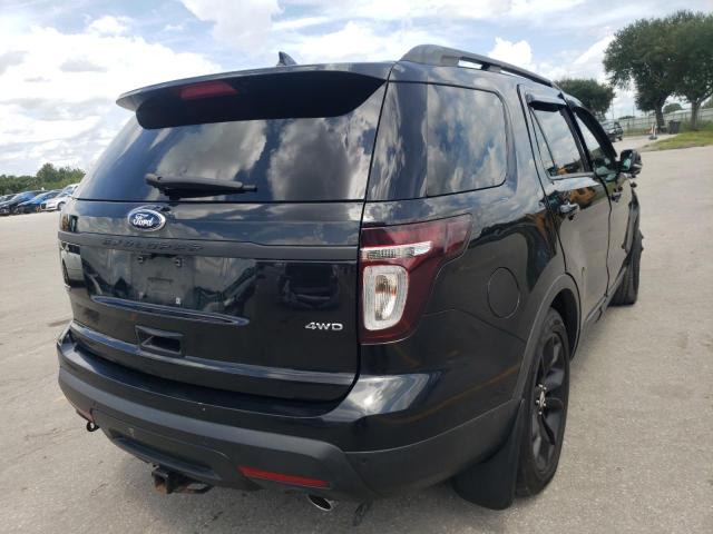 1FM5K8D88DGA99299 - 2013 FORD EXPLORER X BLACK photo 4