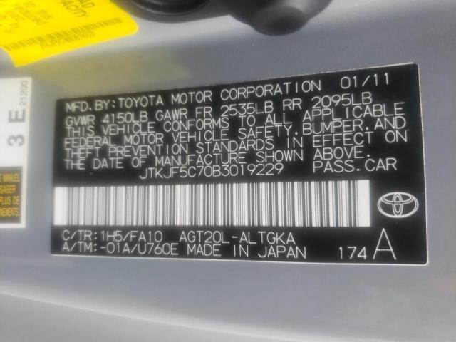 JTKJF5C70B3019229 - 2011 TOYOTA SCION TC  照片 10