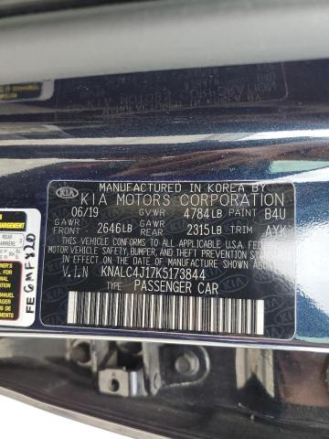 KNALC4J17K5173844 - 2019 KIA CADENZA LU BLUE photo 10