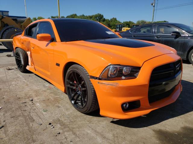 2C3CDXEJ8EH144947 - 2014 DODGE CHARGER SR ORANGE photo 1