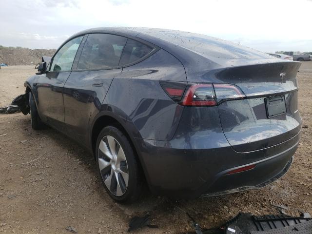 5YJYGDEEXMF244496 - 2021 TESLA MODEL Y رمادي صورة 3