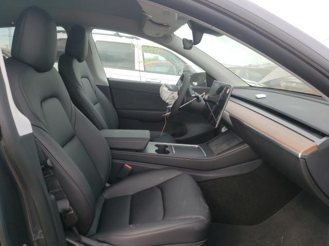 5YJYGDEEXMF244496 - 2021 TESLA MODEL Y رمادي صورة 5