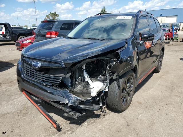 JF2SKARC0MH463593 - 2021 SUBARU FORESTER S BLACK photo 2