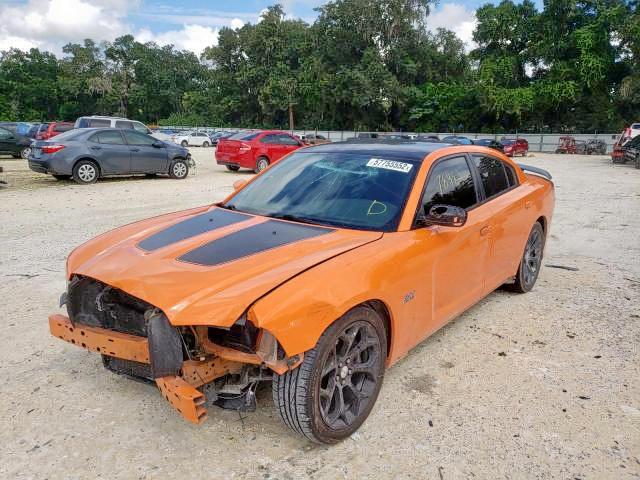 2C3CDXGJ0EH205544 - 2014 DODGE CHARGER SU ORANGE photo 2