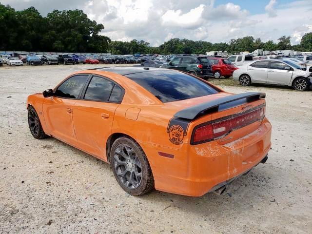 2C3CDXGJ0EH205544 - 2014 DODGE CHARGER SU ORANGE photo 3