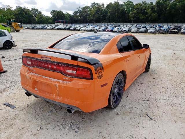 2C3CDXGJ0EH205544 - 2014 DODGE CHARGER SU ORANGE photo 4