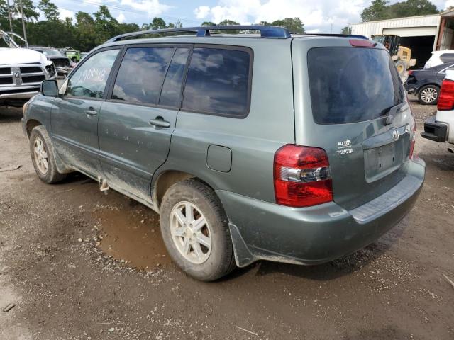 JTEDD21A360135969 - 2006 TOYOTA HIGHLANDER GREEN photo 3