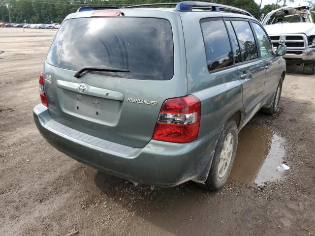 JTEDD21A360135969 - 2006 TOYOTA HIGHLANDER GREEN photo 4