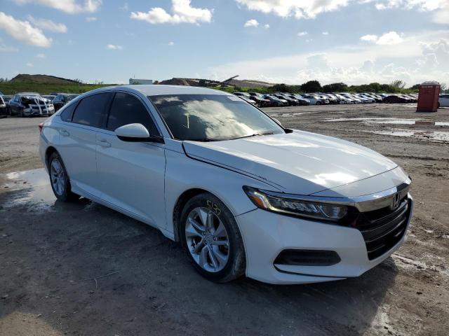 1HGCV1F16JA022859 - 2018 HONDA ACCORD LX WHITE photo 1