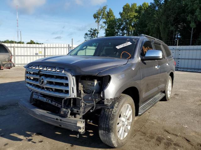 5TDYY5G17BS034489 - 2011 TOYOTA SEQUOIA PL GRAY photo 2