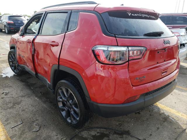 3C4NJDEB1MT530636 - 2021 JEEP COMPASS 80 RED photo 3