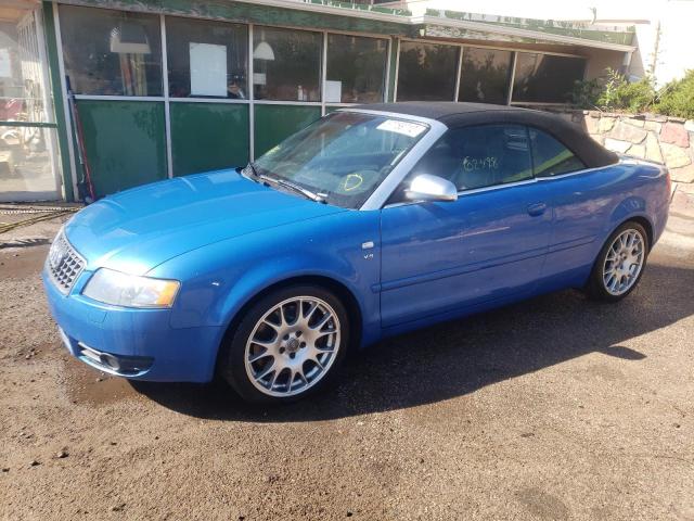 WUARL48H76K900555 - 2006 AUDI S4 QUATTRO BLUE photo 2