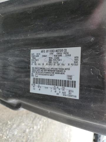 1FTYR10D06PA14837 - 2006 FORD RANGER GRAY photo 10