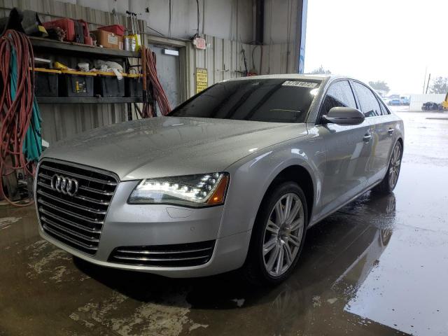 WAUAGAFDXEN004094 - 2014 AUDI A8 QUATTRO SILVER photo 2