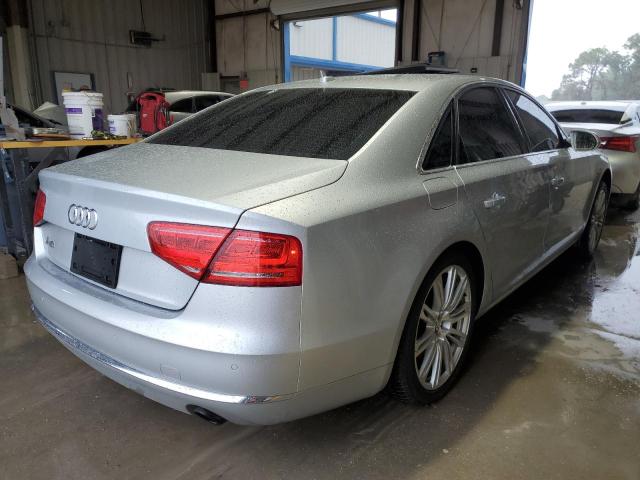 WAUAGAFDXEN004094 - 2014 AUDI A8 QUATTRO SILVER photo 4