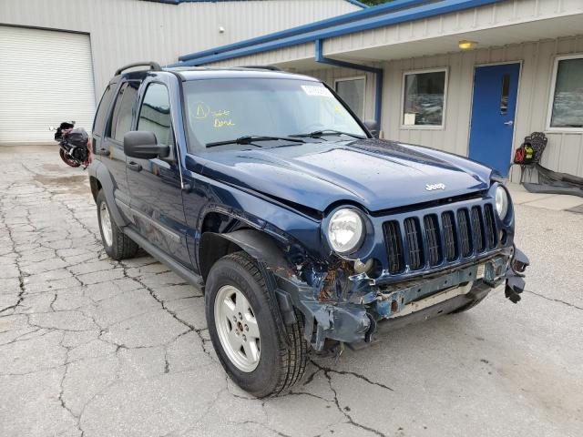 1J4GL48K25W591871 - 2005 JEEP LIBERTY SP BLUE photo 1