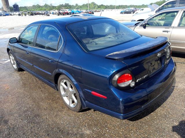 JN1CA31A41T314563 - 2001 NISSAN MAXIMA GXE BLUE photo 3