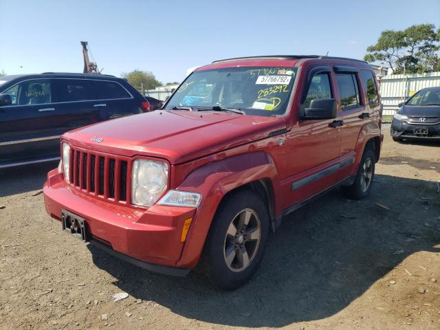 1J8GN28K08W283292 - 2008 JEEP LIBERTY RED photo 2