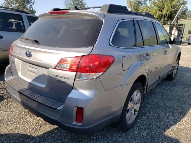 4S4BRDJC6B2443688 - 2011 SUBARU OUTBACK 3. SILVER photo 4