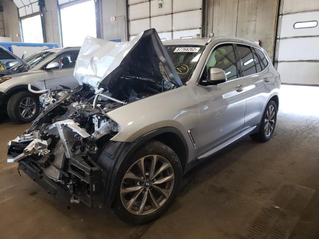 5UXTR9C56KLP88779 - 2019 BMW X3 XDRIVE3 SILVER photo 2