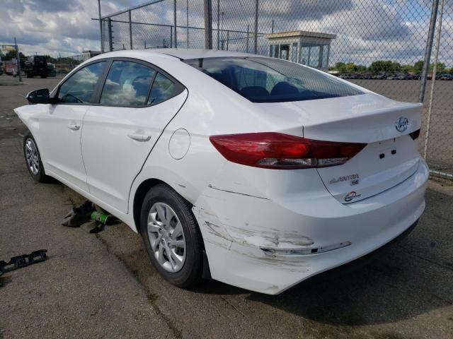 5NPD74LF7JH345793 - 2018 HYUNDAI ELANTRA SE WHITE photo 3