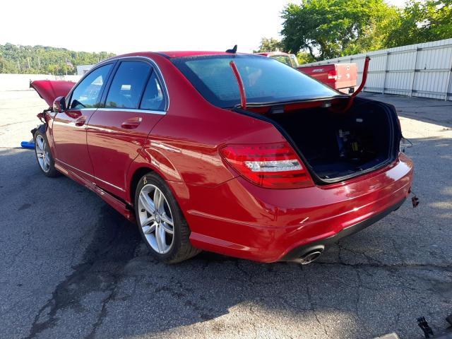 WDDGF4HB9DR296850 - 2013 MERCEDES-BENZ C 250 RED photo 3