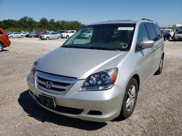 5FNRL38615B017973 - 2005 HONDA ODYSSEY EX SILVER photo 2