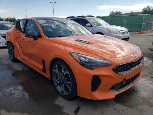 KNAE35LCXK6070778 - 2019 KIA STINGER GT ORANGE photo 1